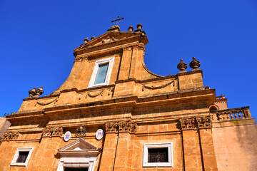 Obraz premium Basilica of Santa Maria Assunta also known as the mother church, beginning of construction 1332 Alcamo Sicily Italy