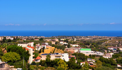 Fototapeta na wymiar promenade and view of Alcamo Sicily Italy