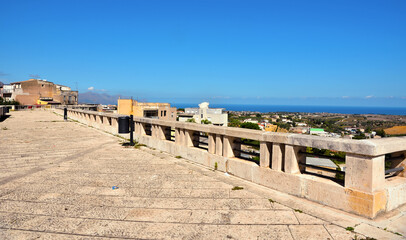promenade and view of Alcamo Sicily Italy - obrazy, fototapety, plakaty