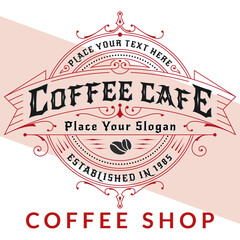 Obraz premium Best Coffee Shop Logo Design Template Vector Abstract Coffee Logo For Branding a Coffee Shop