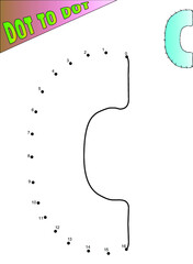 C alphabet connect the dots counting number dot to dot games for children