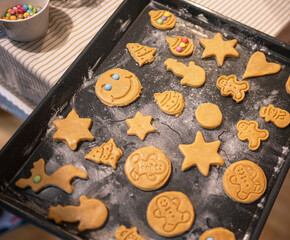 Freshly made gingerbead cake before baking it