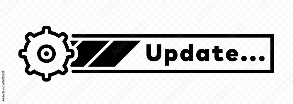 Poster update icon. upgrade progress. software update. vector line icon for business and advertising