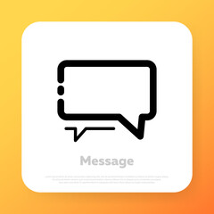 Fototapeta premium Message line icon. Chat, forum, email. New sms. Communication. Vector line icon for Business and Advertising