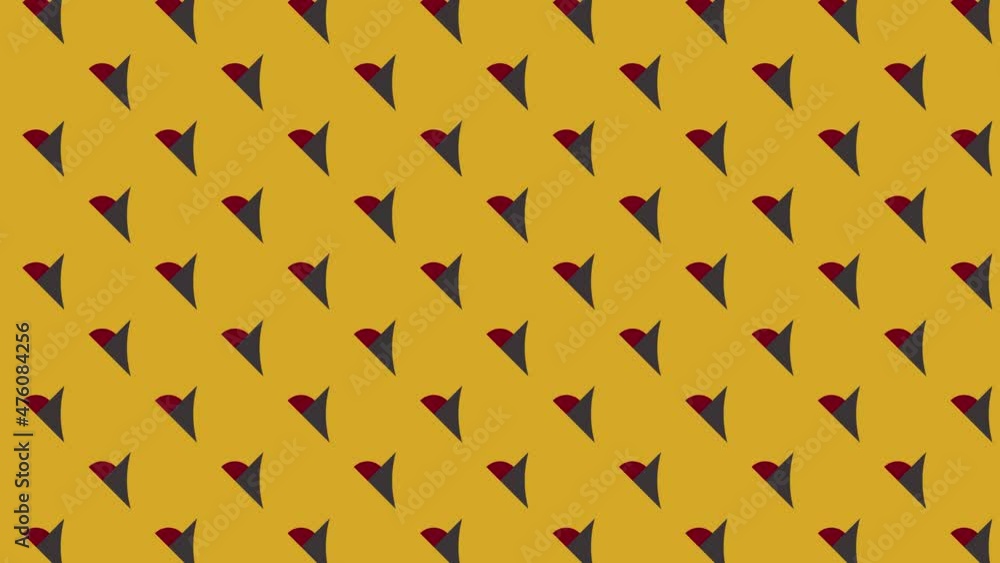 Aufkleber geometric mosaic with multicolor animated tiles. abstract geometric shapes in minimal dynamic patter