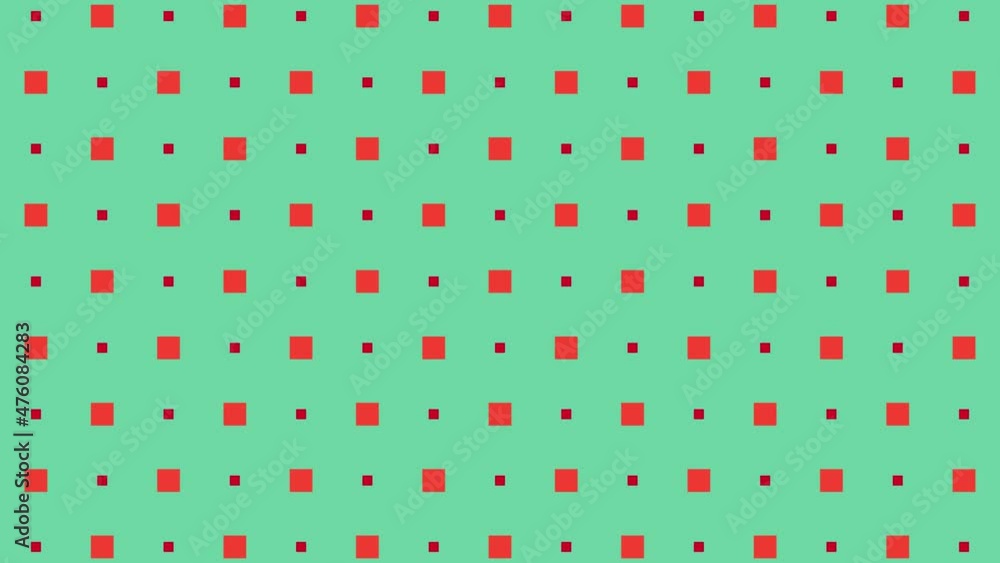 Aufkleber geometric mosaic with multicolor animated tiles. abstract shapes in minimal dynamic pattern. motion 