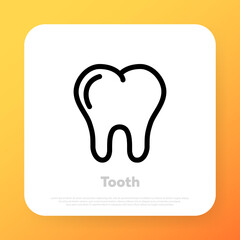Tooth icon. Health care concept. Dentistry. Vector line icon for Business and Advertising