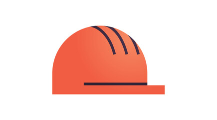 Safety helmet and worker hat flat vector illustration.