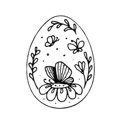 Easter egg. Vector clipart. Hand drawn