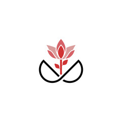 infinite flower modern logo design