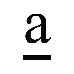 Letter Small A On White Background