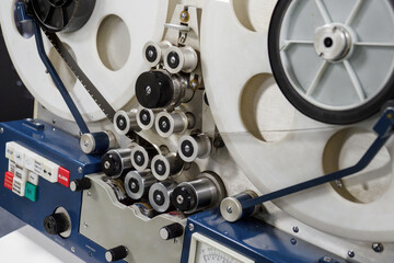 Fototapeta na wymiar Reel film equipment in detail.