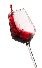 wine glasses with wine inside moving inside the glass