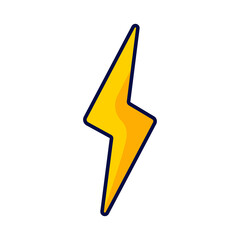 Lightning icon. Thunderstorm power energy. Vector line icon for Business and Advertising