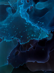 Alcohol Ink Texture. Oil Flow Grunge Design. Silk