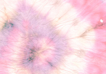 Girly Tie Dye Texture. Circle Fun Paint. Hippie