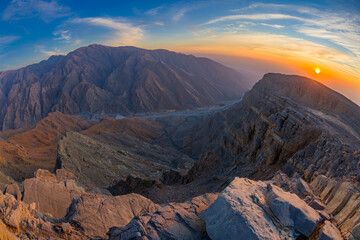 Fototapeta na wymiar Jabal Yanas mountain - Ras Al-Khaimah, UAE