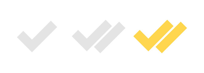 Check mark icon. Confirm icon. Vector line icon for Business and Advertising