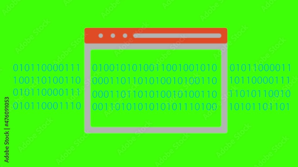 Poster an animation of an it icon on a green background