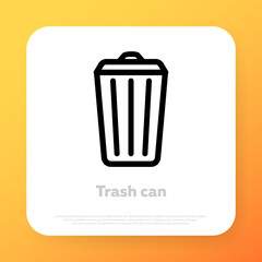 Trash can icon. Vector line icon for Business and Advertising