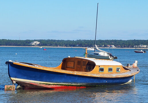the pinasse is the traditional boat for fishermen from the Arcachon basin, in Nouvelle-Aquitaine, in the south-west of France