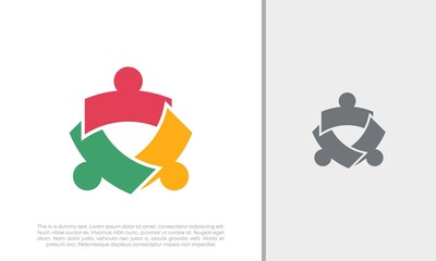 Global Community Logo Icon Elements Template. Community human Logo template vector. Community health care. Abstract Community logo