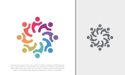 Global Community Logo Icon Elements Template. Community human Logo template vector. Community health care. Abstract Community logo