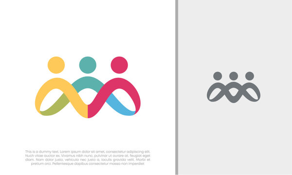 Global Community Logo Icon Elements Template. Community human Logo template vector. Community health care. Abstract Community logo