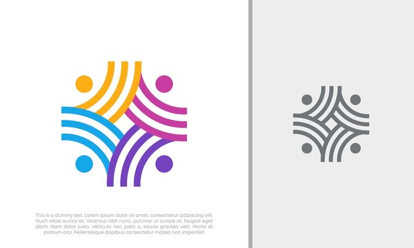 Global Community Logo Icon Elements Template. Community human Logo template vector. Community health care. Abstract Community logo