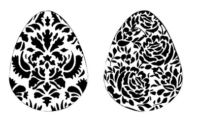Hand drawn Easter egg in doodle style. Simple illustration.Happy Easter. Perfect for greeting cards.