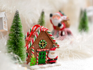 gingerbread house in a fairy forest scenery