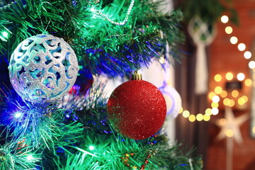 Bombki choinkowe. Dekoracja świąteczna. Christmas balls. Christmas decoration. - obrazy, fototapety, plakaty