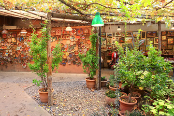 Patio of the street cafe in Yerevan, Armenia