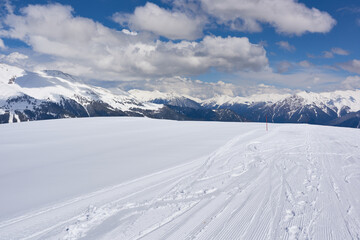 Ski slope from the summit of the south slope