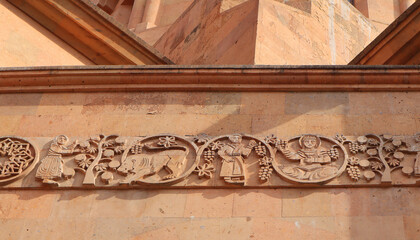 fragment of Holy Mother of God Kathoghike Church in Yerevan, Armenia