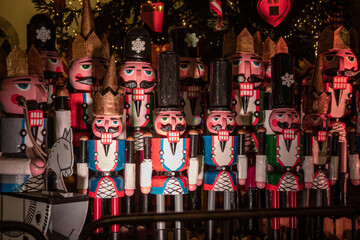Fototapeta premium Zagreb, Croatia – December 2021. Advent, Christmas decorations in the medieval part of city
