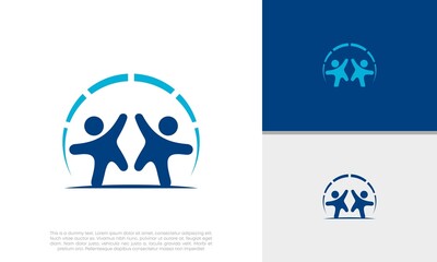 Human Resources Consulting Company, Global Community Logo	