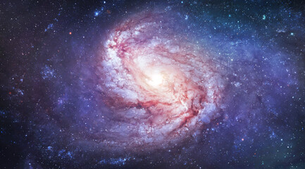 Obraz na płótnie Canvas Bright galaxy and constellation in deep space. Sci-fi space wallpaper from telescope. Elements of this image furnished by NASA 