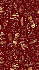 Christmass seamless pattern.Beautiful christmas  seamless pattern