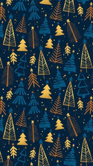 Christmass seamless pattern.Beautiful christmas doodles  pattern - hand drawn and detailed, great for christmas textiles, banners, wrappers, wallpapers - vector surface design