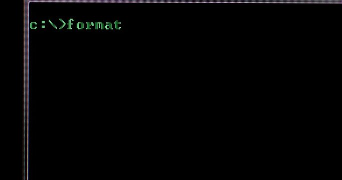 Format main drive c on a computer,