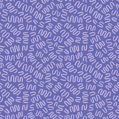 Zig zag penseelstreek naadloze patroon. Krullend hand getrokken vector achtergrond. Golvende grunge textuur.