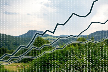 Daten Diagramm Natur aufsteigend