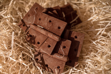 Tools figures made of chocolate is very popular thing to buy at Lviv, Ukraine.