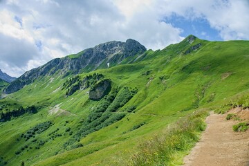 Mountain Area in the Tannheimer Tal, the Austrian Alps