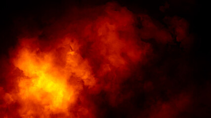 Fog and mist effect on isolated black background. Smoke texture.