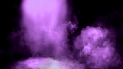 Fototapeta na wymiar Fog and mist effect on isolated black background. Smoke texture.