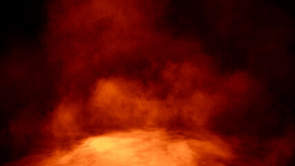 Fototapeta na wymiar Fog and mist effect on isolated black background. Fire Smoke texture.