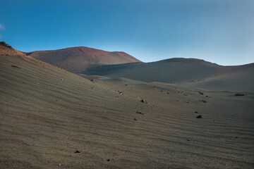 Fototapeta na wymiar View of Timanfaya National Park - Lanzarote, Canary Islands, Spain