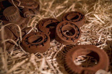 Tools figures made of chocolate is very popular thing to buy at Lviv, Ukraine.